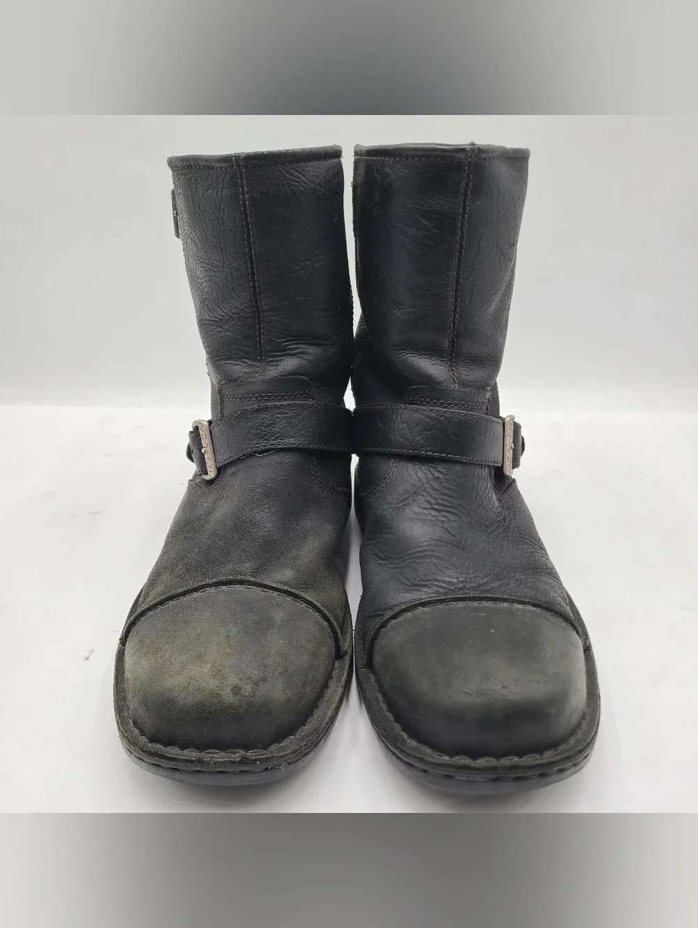 B42 UGG Australia Rockville II Black Leather Men's Boots 3040 BLK US 11 M EUC